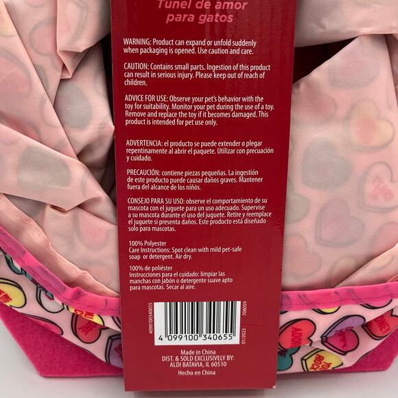 Heart to Tail Cat Tunnel Play Tube Valentine Crazy Fur You - Picture 4 of 5